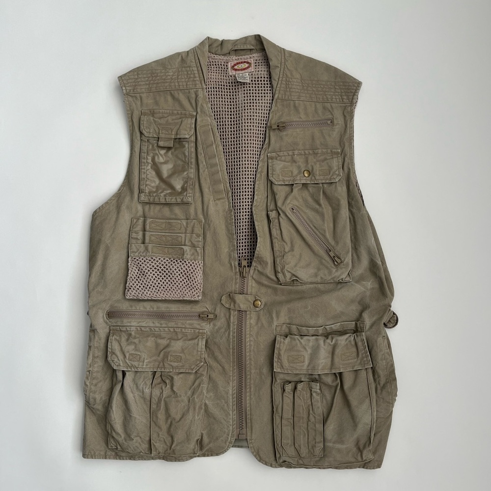 Banana Republic vintage men’s khaki utility safari vest